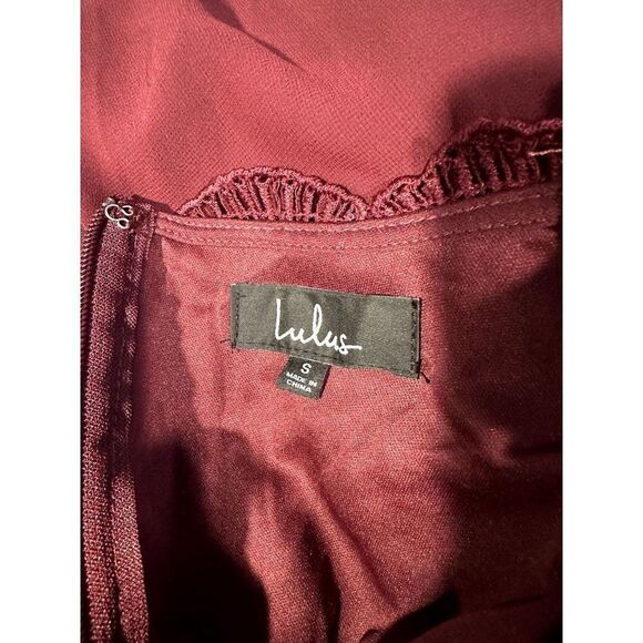 Lulus Angel in Disguise Lace Dress in Burgundy Size S - Picture 4 of 4